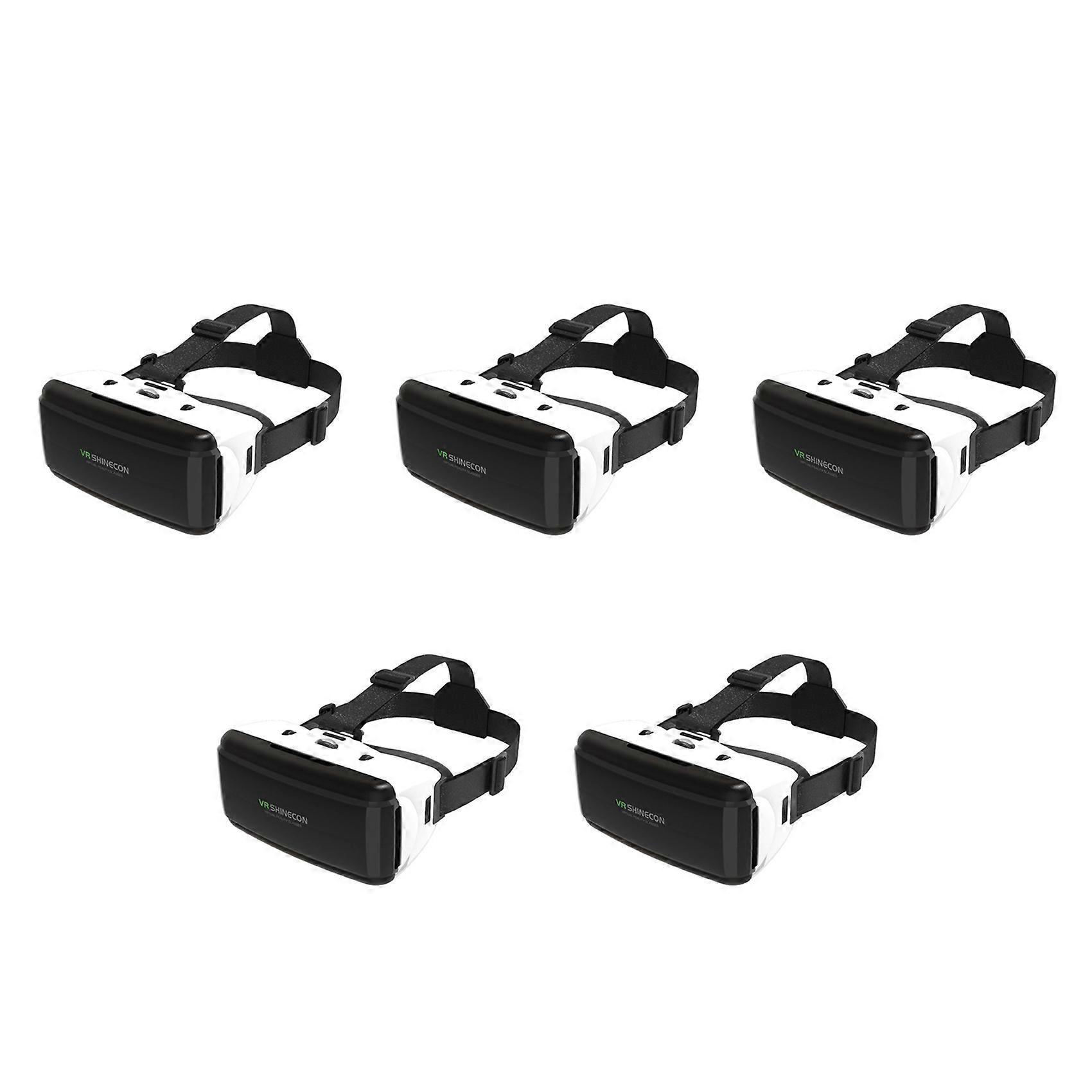 5X VR Virtual Reality 3D-briller Stereo VR for Google Cardboard Headset Helmet for iOS Android (G06)
