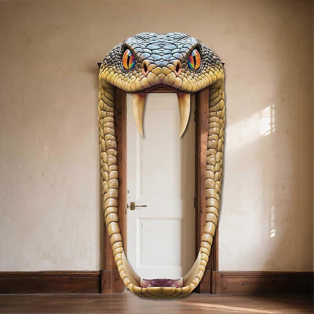 Snake Theme Party Decorations Backdrop 7.5x3.6Ft Python Door Banner Backdrops Wilderness Snake Photography Background for Birthday Party Home Decors S