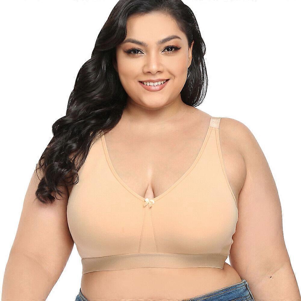 Women's Wireless Bra Full Coverage Cotton Plus Size Seamless No Padding Bras