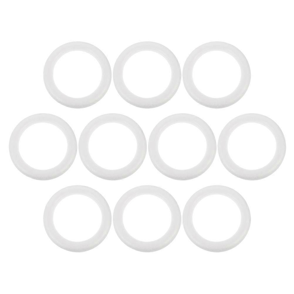 White Foam Circle Wreath Making Supplies for Decoration 10Pcs