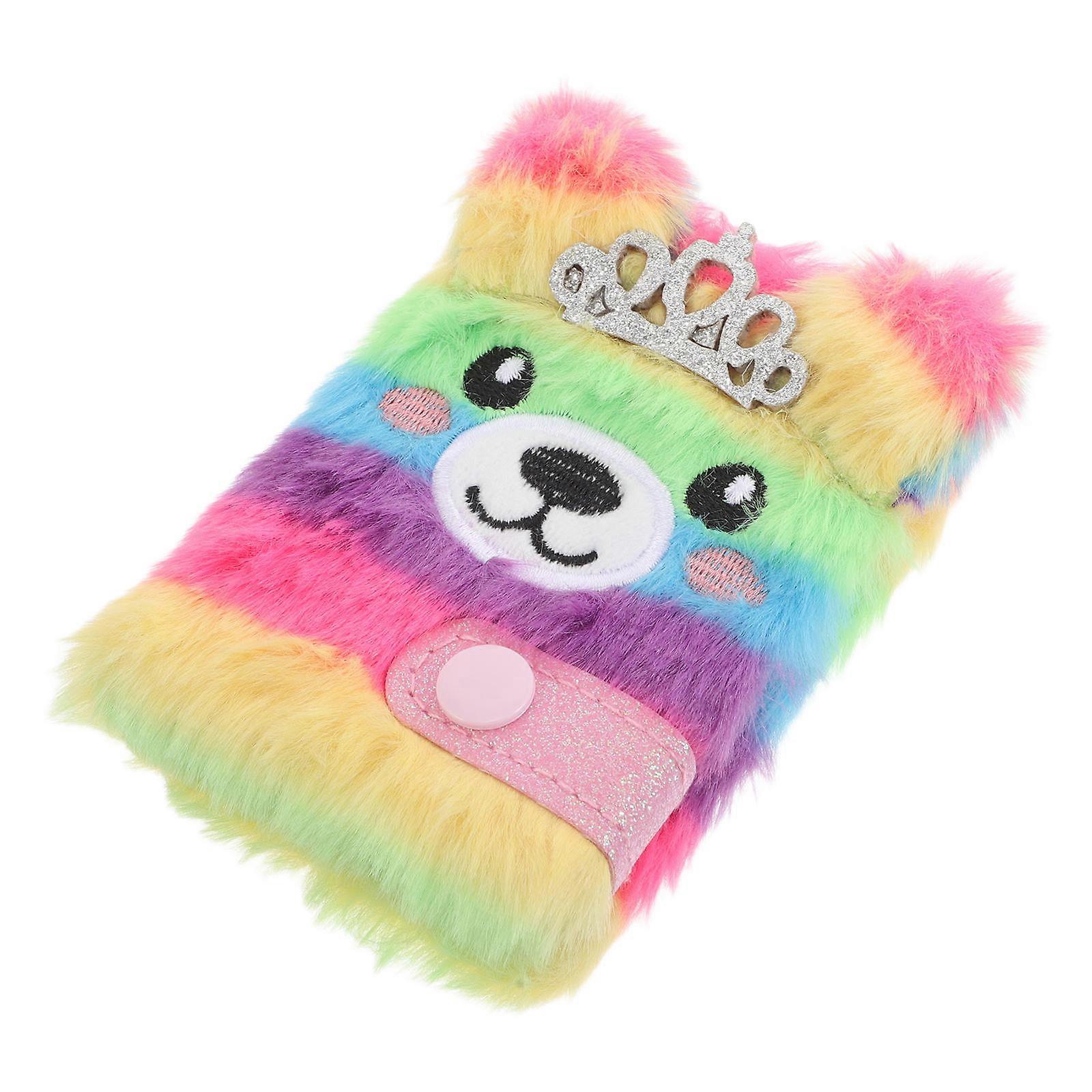Cute Plush Notebook Mini Plush Notebook for Journaling with Buckle