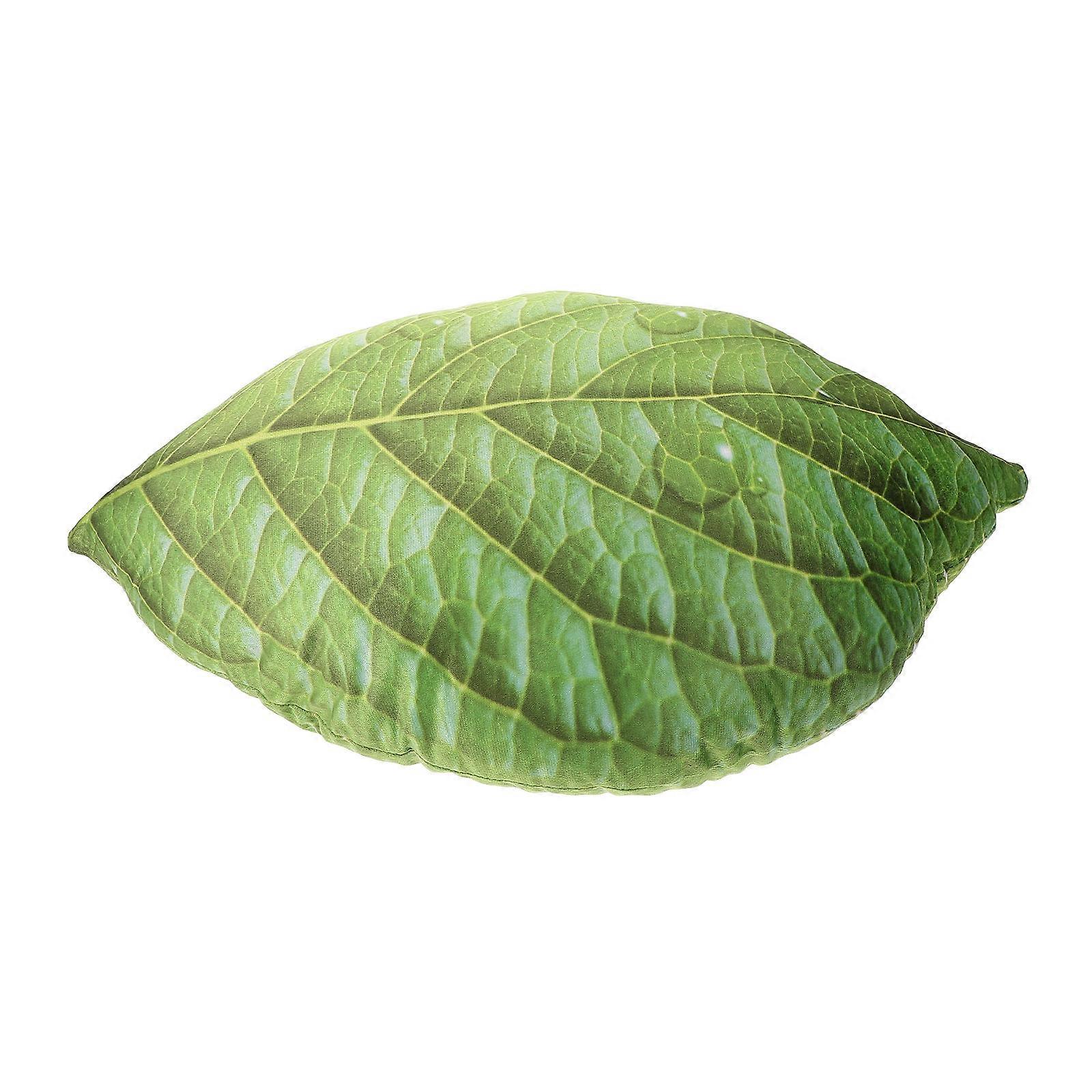 Leaf Shaped Throw Pillow for Home Decor with Green Color