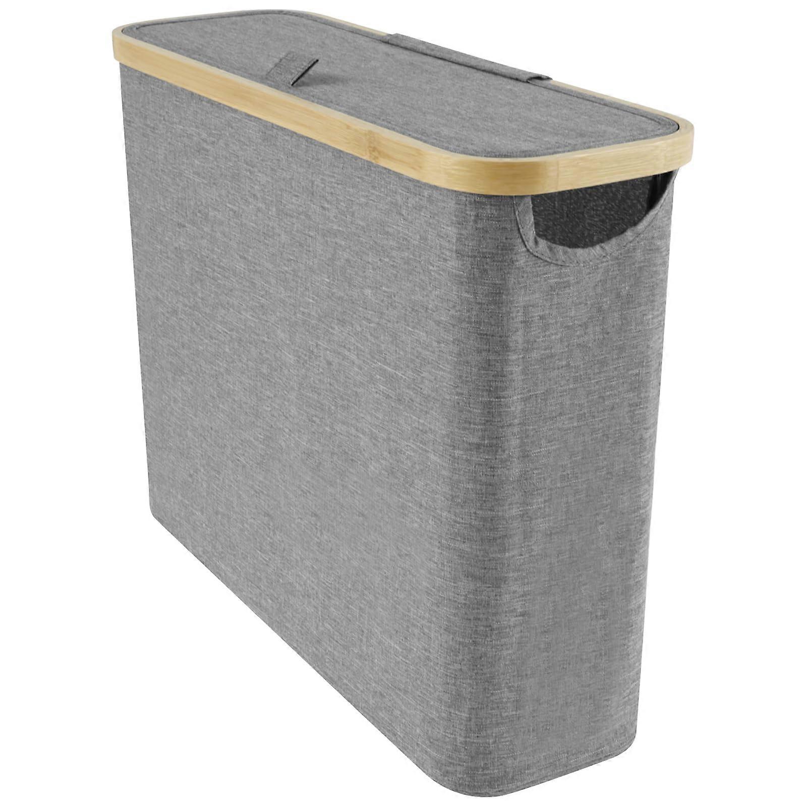 Toilet Paper Storage Basket Large Capacity with Lid and Side Window Foldable Dustproof Holder