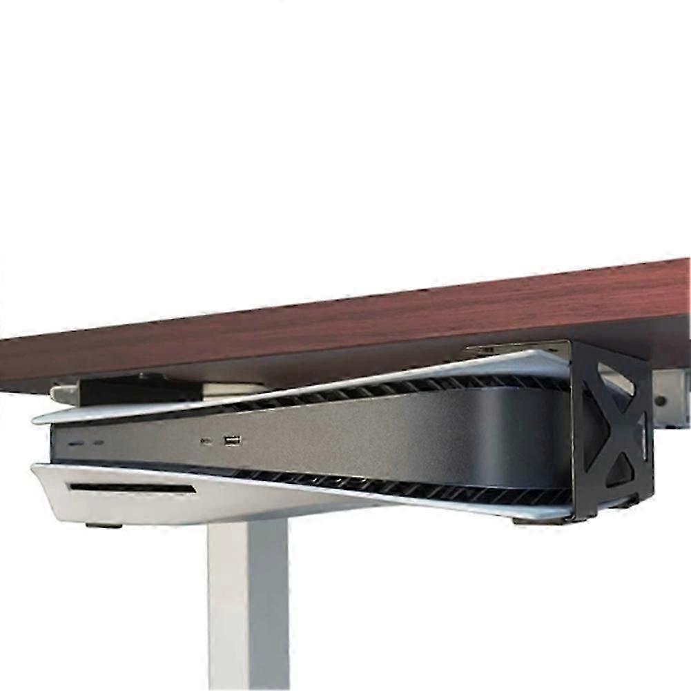 Metal Under Desk Game Console Organizers Storage Holder Stand suitable for PS5 Console Space Saving Mount