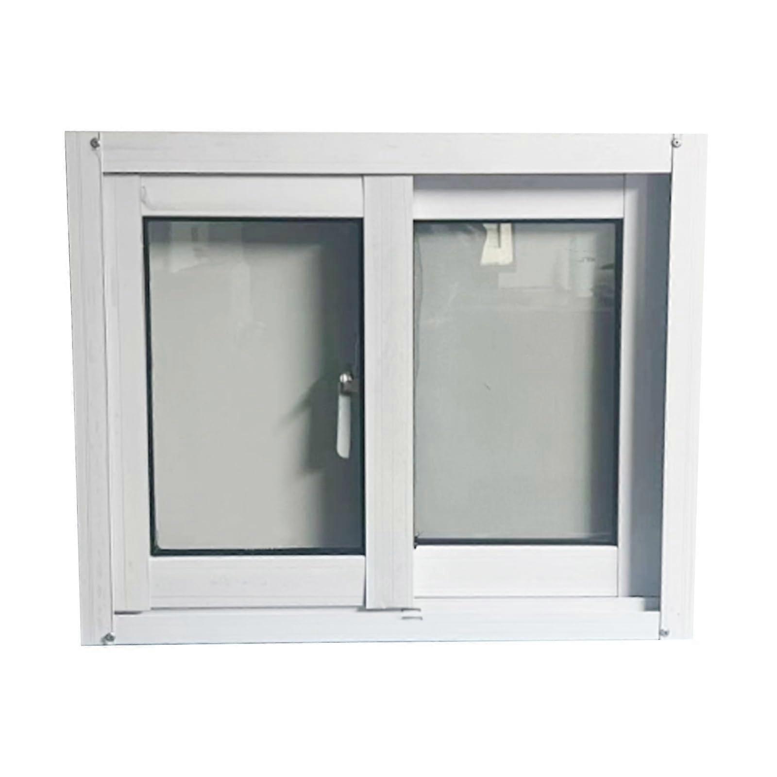 Aluminum Sliding Window with Tempered Glass, Noise Reducing Waterproof Design for Shed Garage 80x100cm