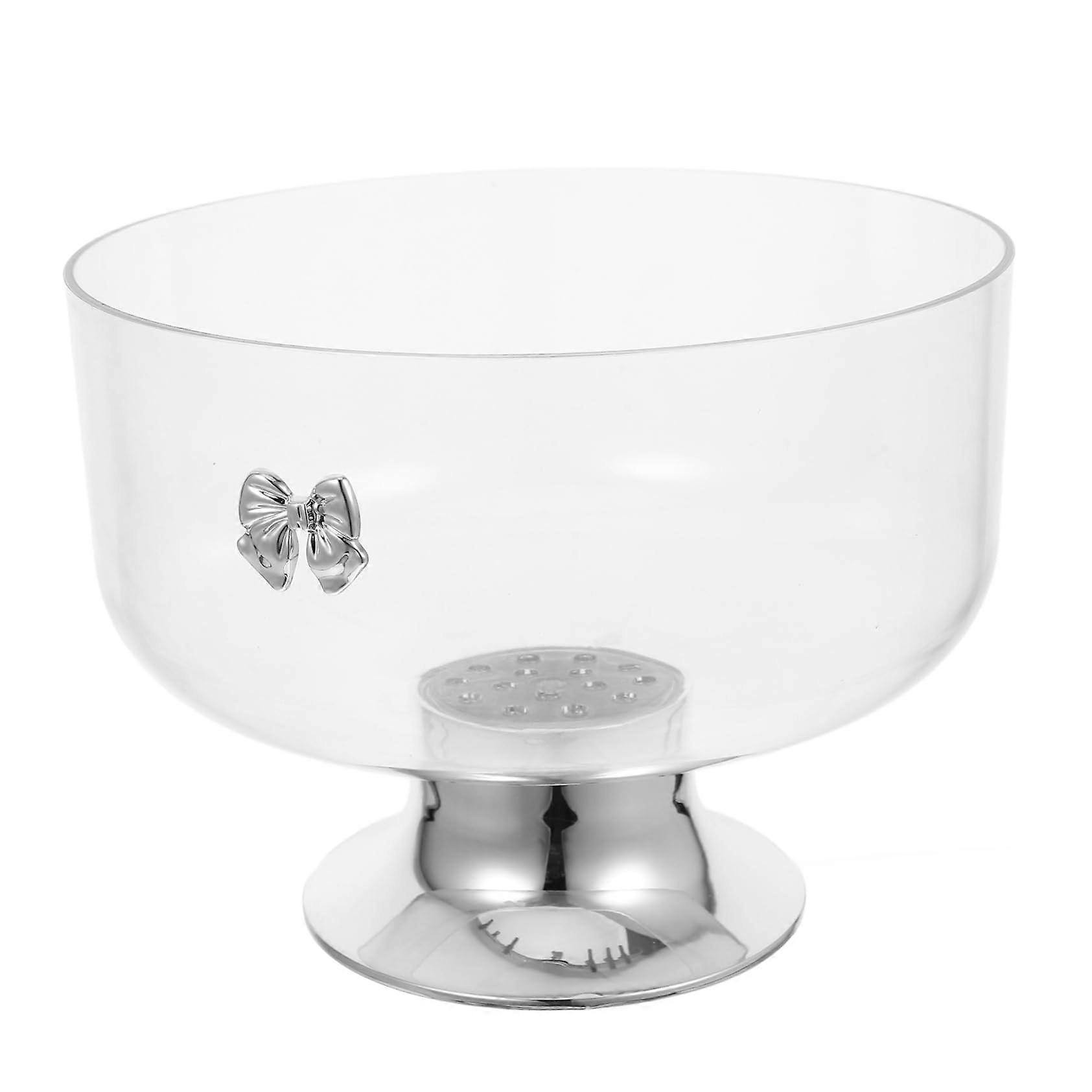 Footed Trifle Bowl Large Clear Acrylic Dessert Display Stand with Generous Capacity for Parties