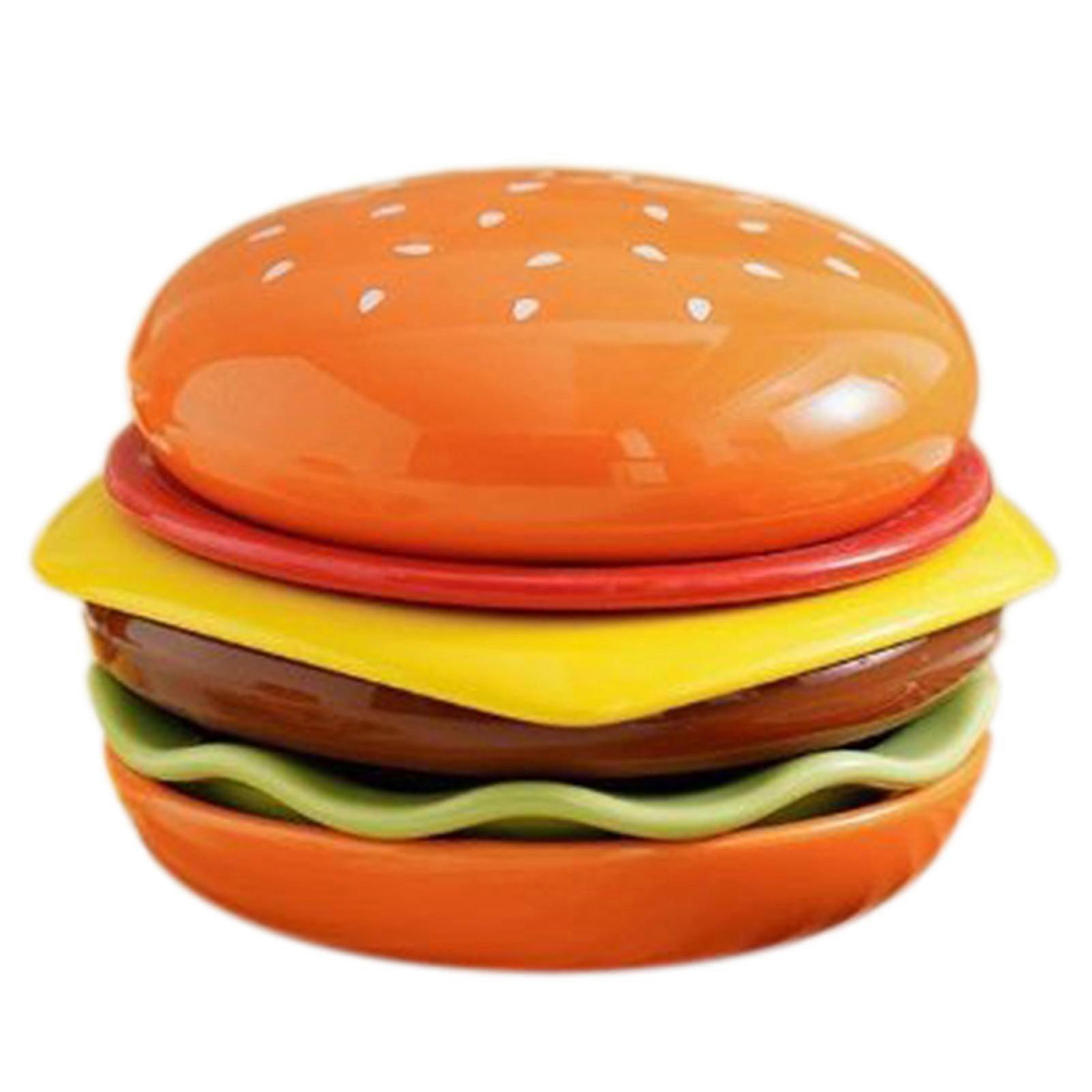 6-Piece Stackable Burger Plate Set - Hamburger Tableware Multi-Layer Dish Set for BBQ, Party -Mini Snack/Dessert Plates