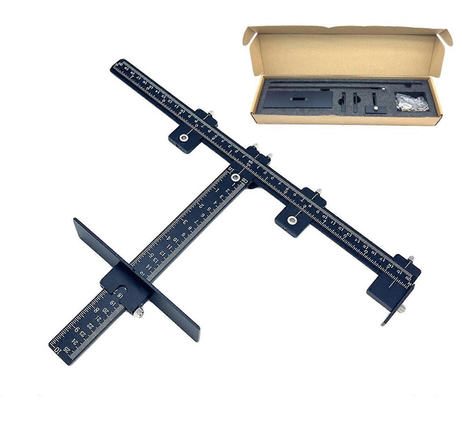 Aluminum Alloy Cabinet Hardware Jig Adjustable Door Handle Drill Guide with Precision CNC Machining