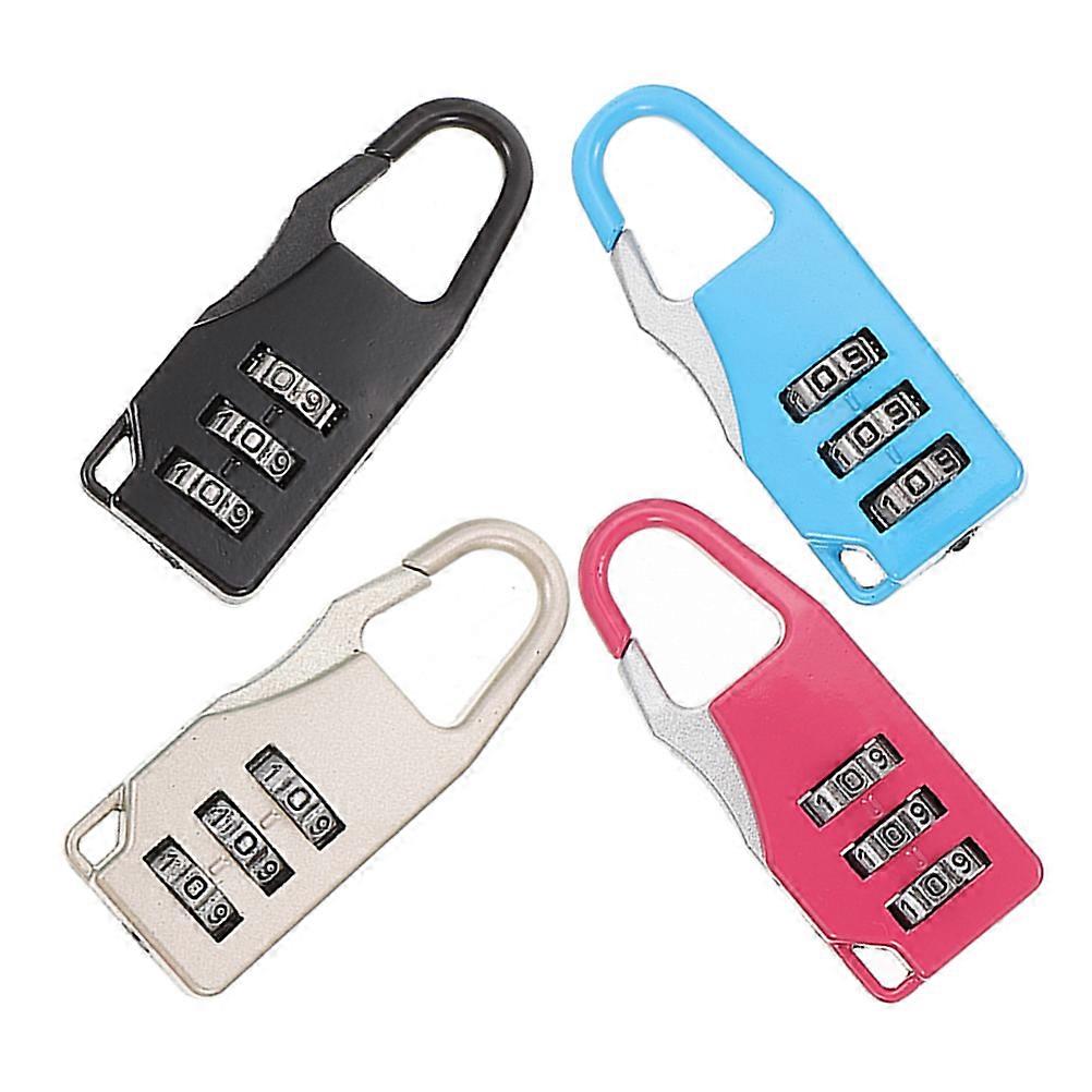 Suitcase Padlocks Combination Locks for Luggage 4Pcs Portable Iron Locks