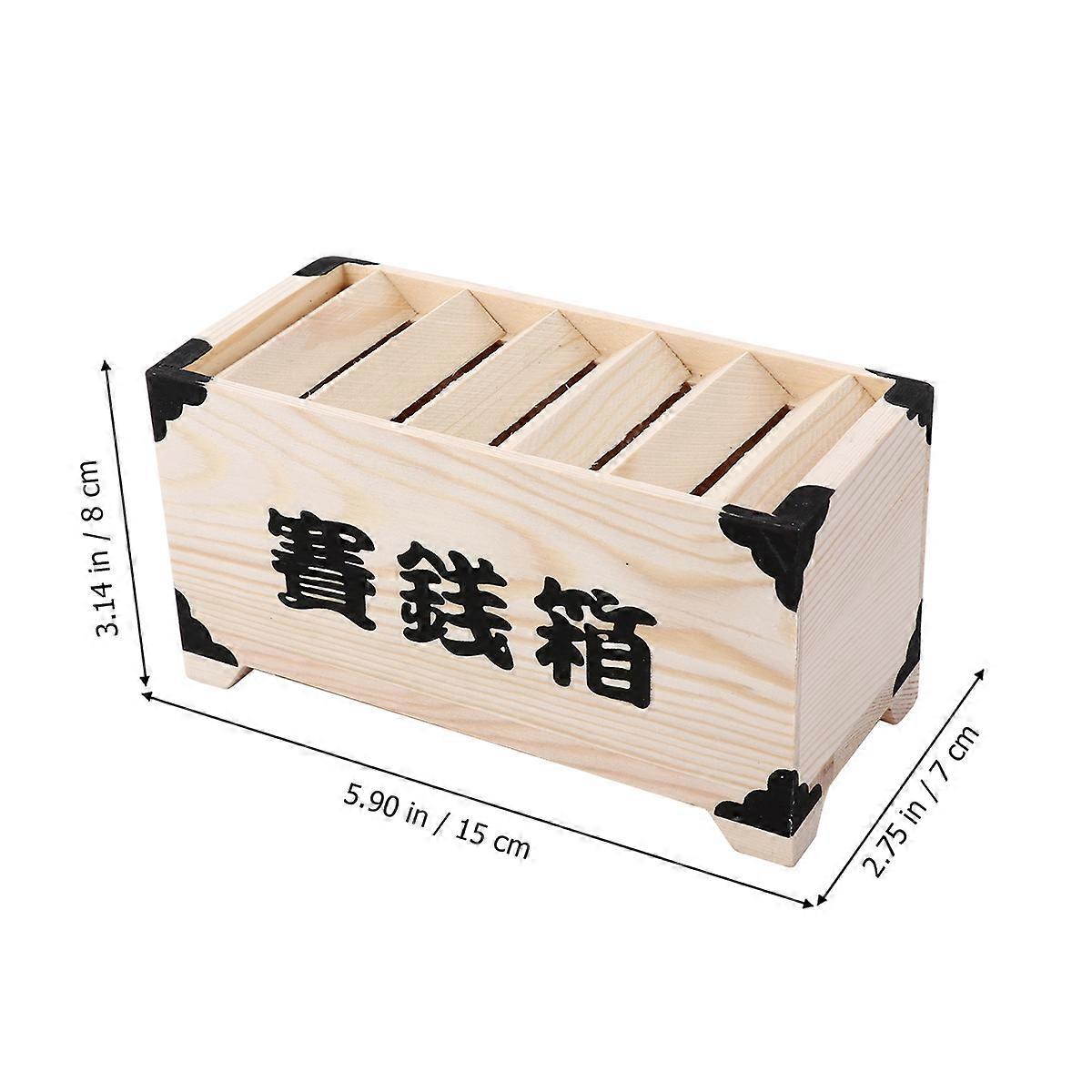 Wood Saving Box Coin Container for Home 1Pcs Compact Usage
