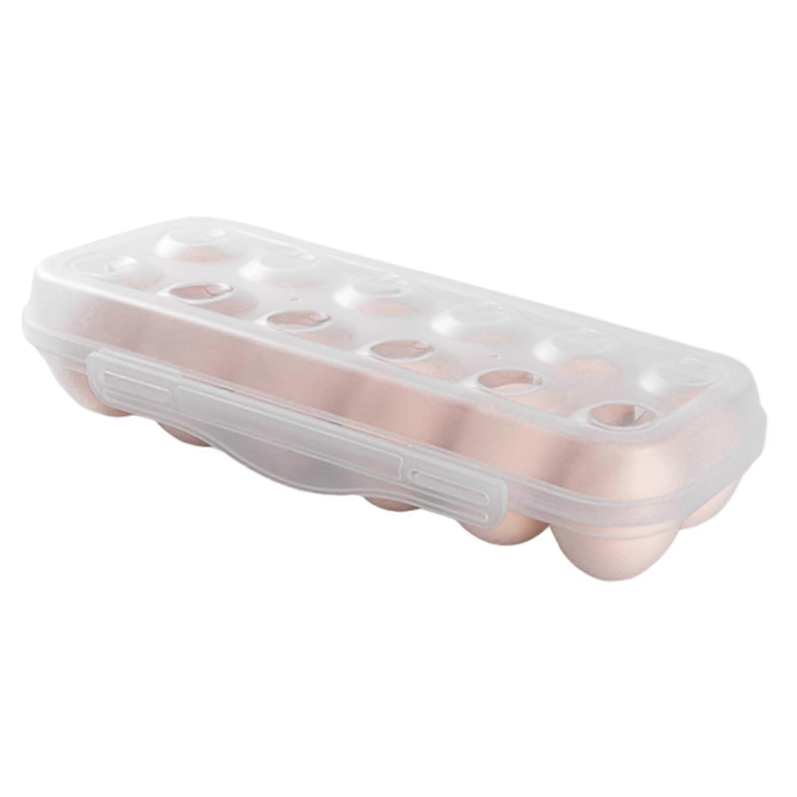 Egg Storage Container with Lid, Stackable Transparent Refrigerator Egg Holder, AntiCollision Design