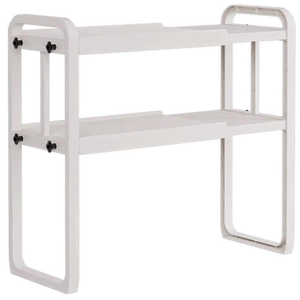 Expandable 2Tier Microwave Oven Rack Shelf for Kitchen, Heavy Duty SpaceSaving Design