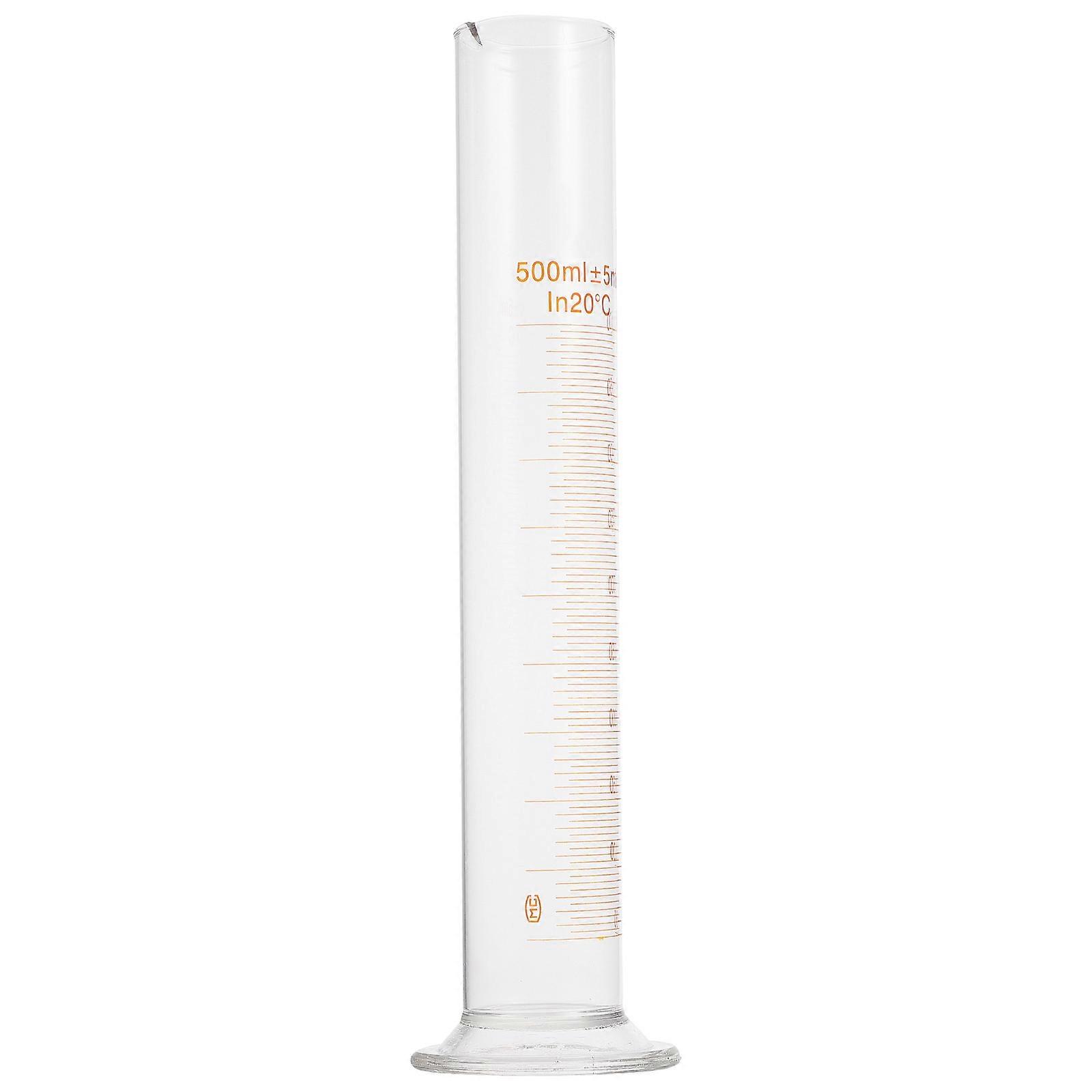 Glass Graduated Cylinder for Laboratory Use Measuring Tool 500Ml