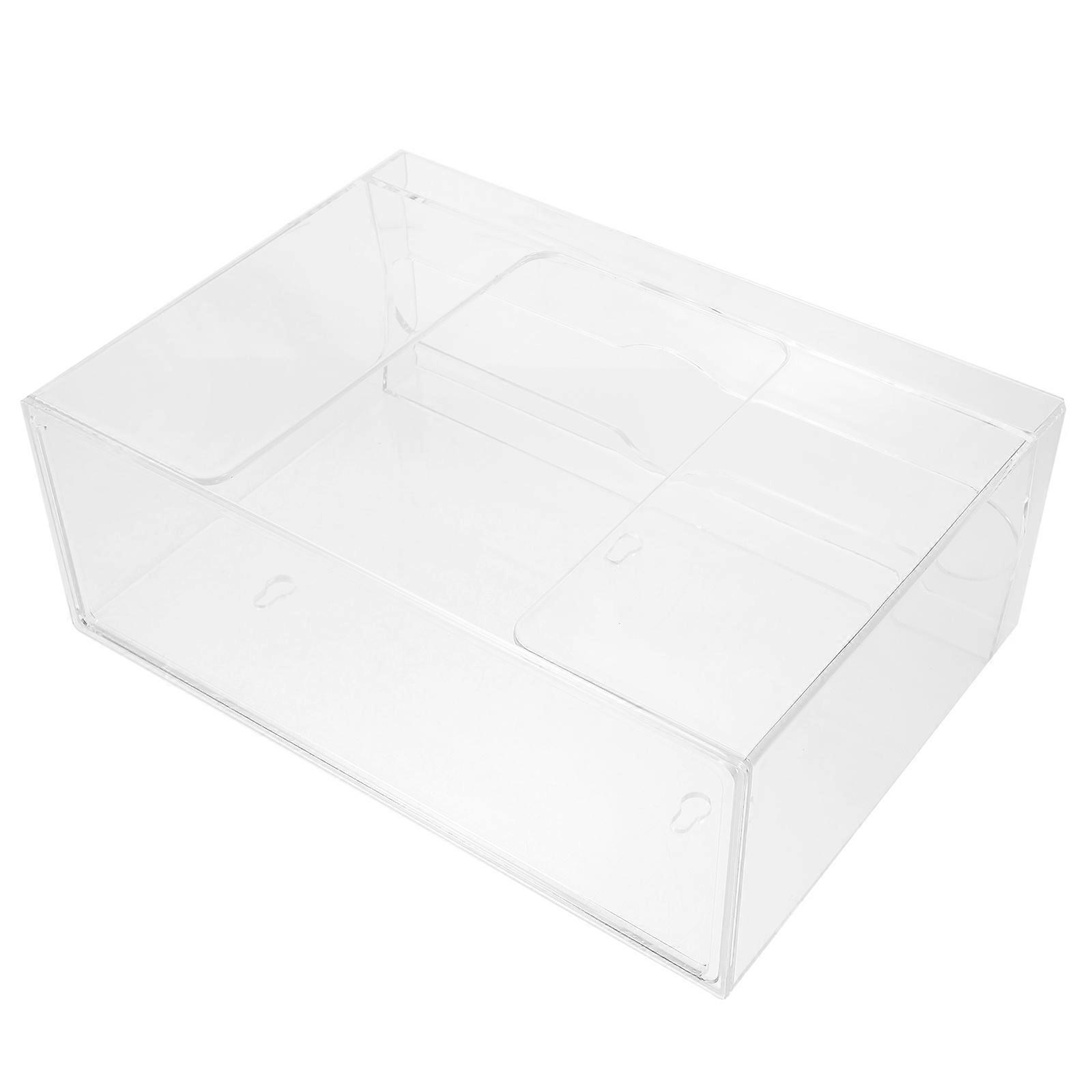 Transparent Plastic Tissue Box Holder Wall Mounted for Storage 3Pcs Set