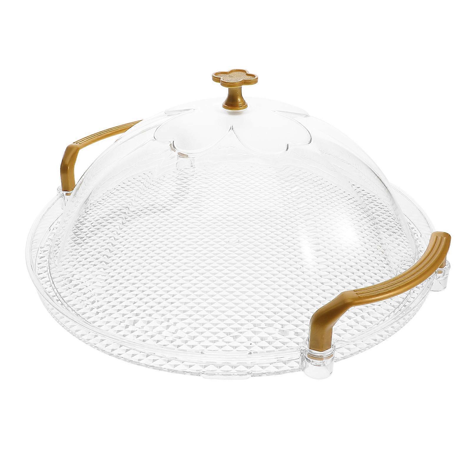 Plastic Tea Tray Round Serving Tray for Coffee Table Use