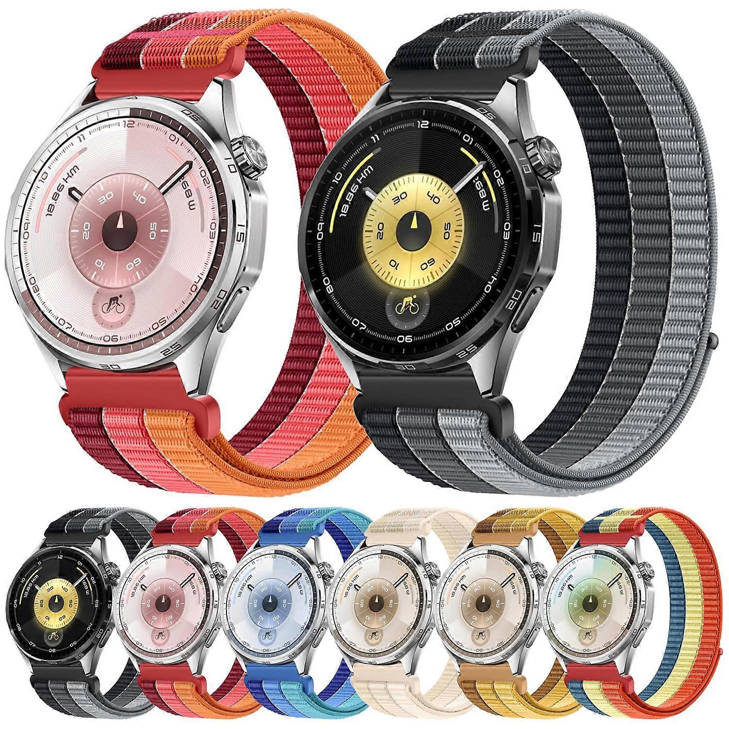 Triple-Loop Nylon Woven Hook and Loop Fastener Watch Band