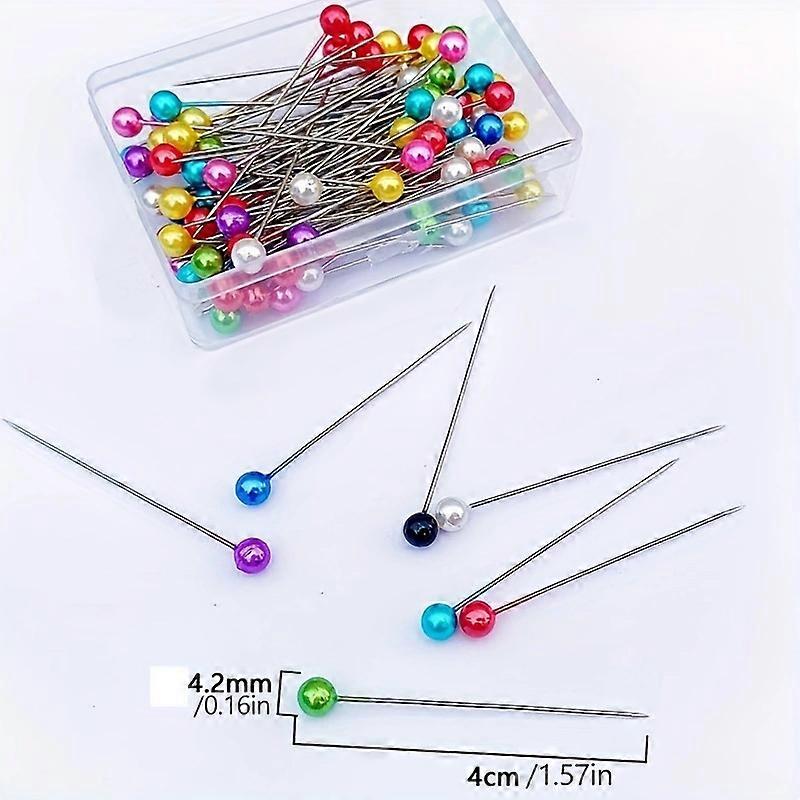 400/100pcs Kintted Pearl Light Locating Pins Patchwork Sewing Pins Positioning Needle Sewing Tools