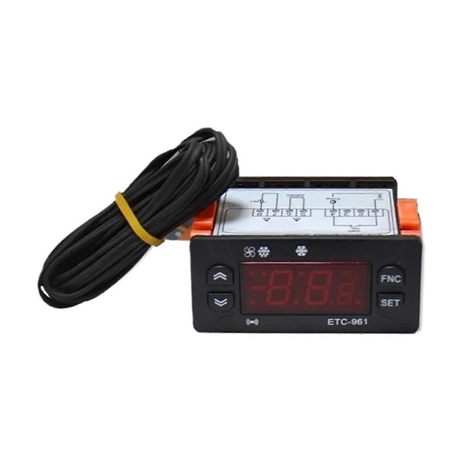 Digital Temperature Controller ETC961 with Sensor for Freezer Cold Storage, Precise Cooling Settings