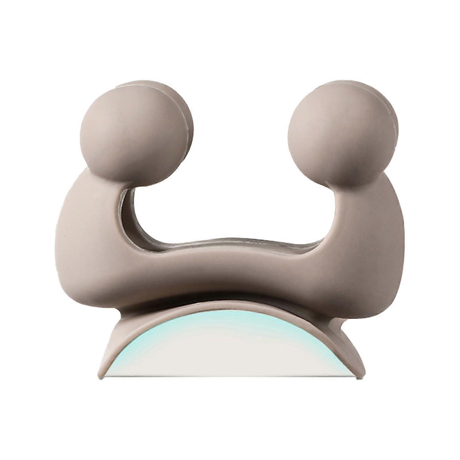 Rice Paddle Holder Stand for Kitchen, Space Saving Rice Cooker Utensil Rack, Dark Coffee