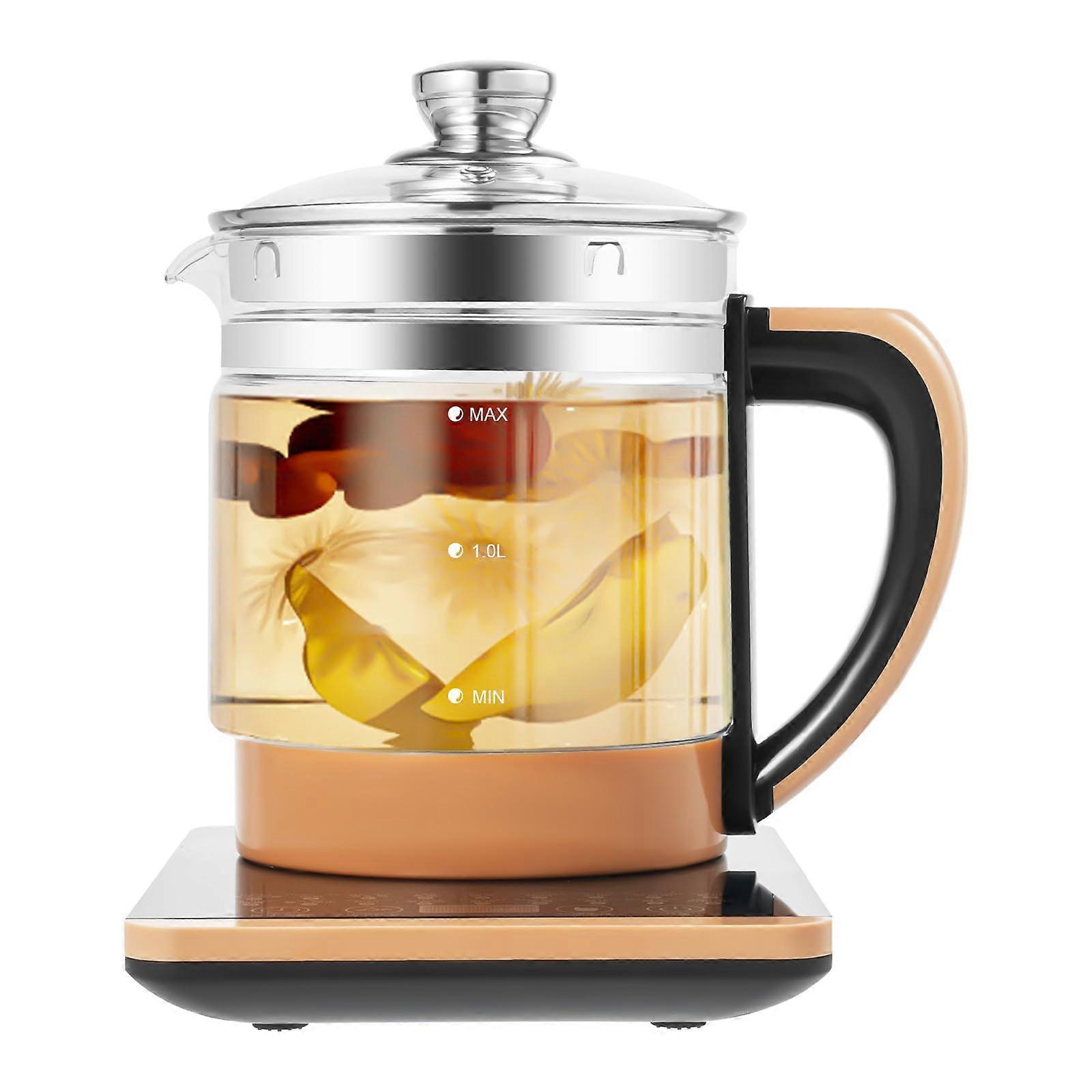 1.8L Multifunction Electric Glass Kettle with Touch Screen, 18 Programs and Tea Strainer