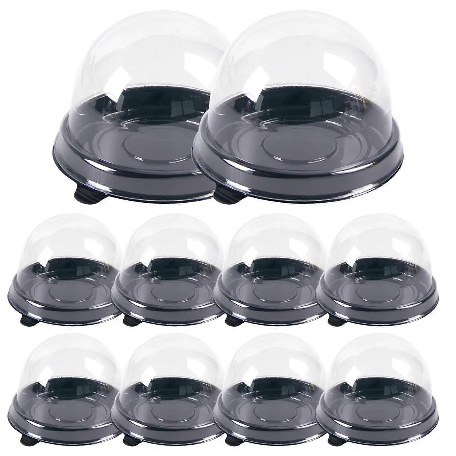 Large Cake Storage and Transport Box with Clear Display Window, Stackable Black Base, 150pcs