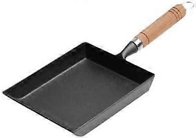 Square Cast Iron Grill Pan with ThreeSection Surface, Even Heat Retention and Dual Handles