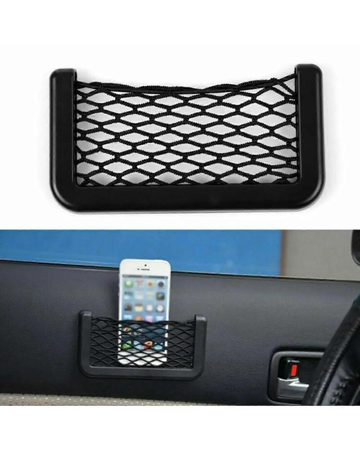 Car Storage Net 3PCS Universal Car Seat Side Organizer with Durable Elastic Mesh Keeps Items Secure