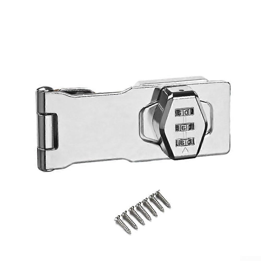 Cabinet Door Password Lock Waterproof Zinc Alloy 4 Inch Silver Combination Lock with Code Change