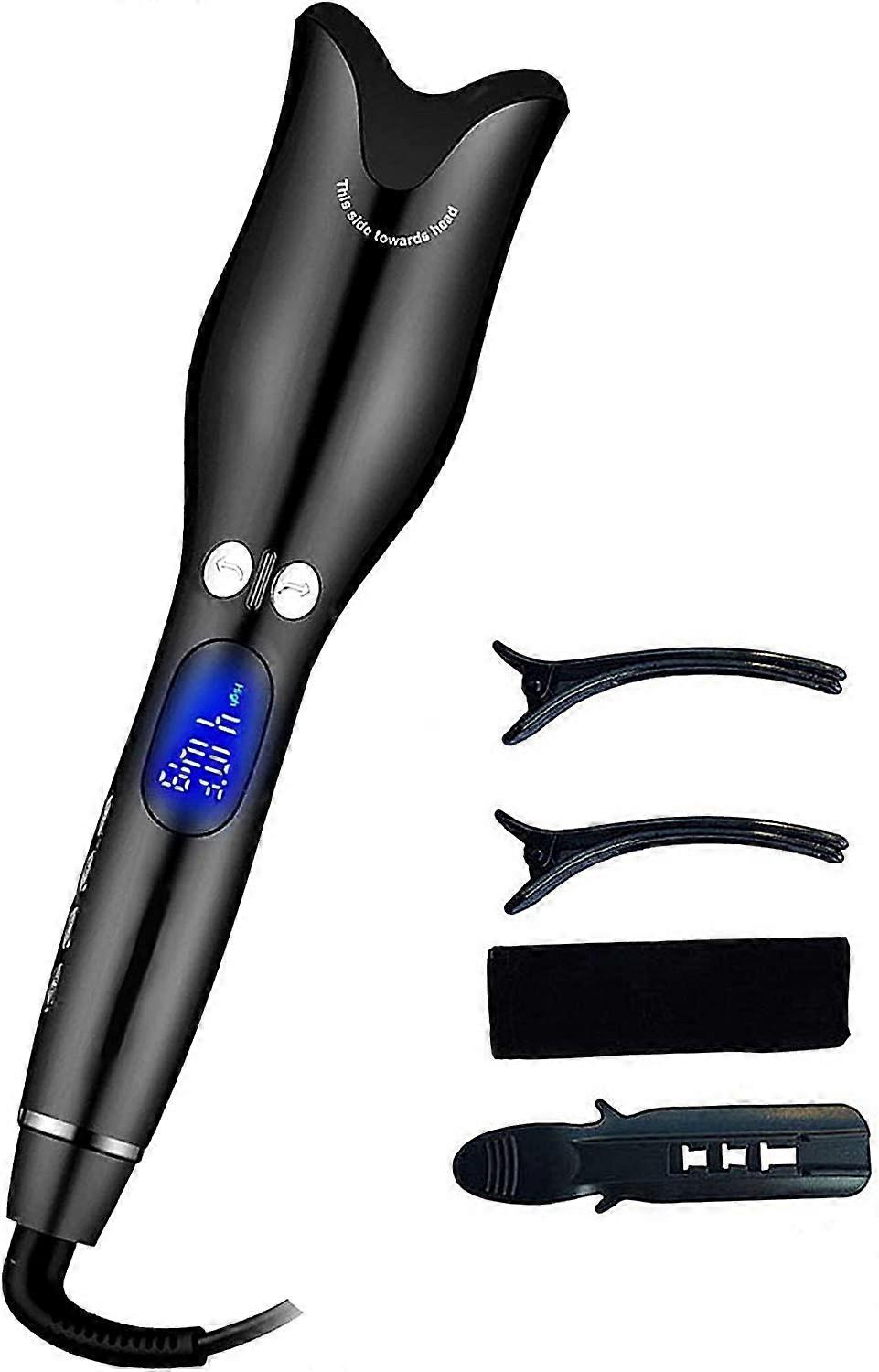 Automatic Hair Curler with Ceramic Ionic Barrel, Auto Rotating Curling Iron, Adjustable Temp Timer