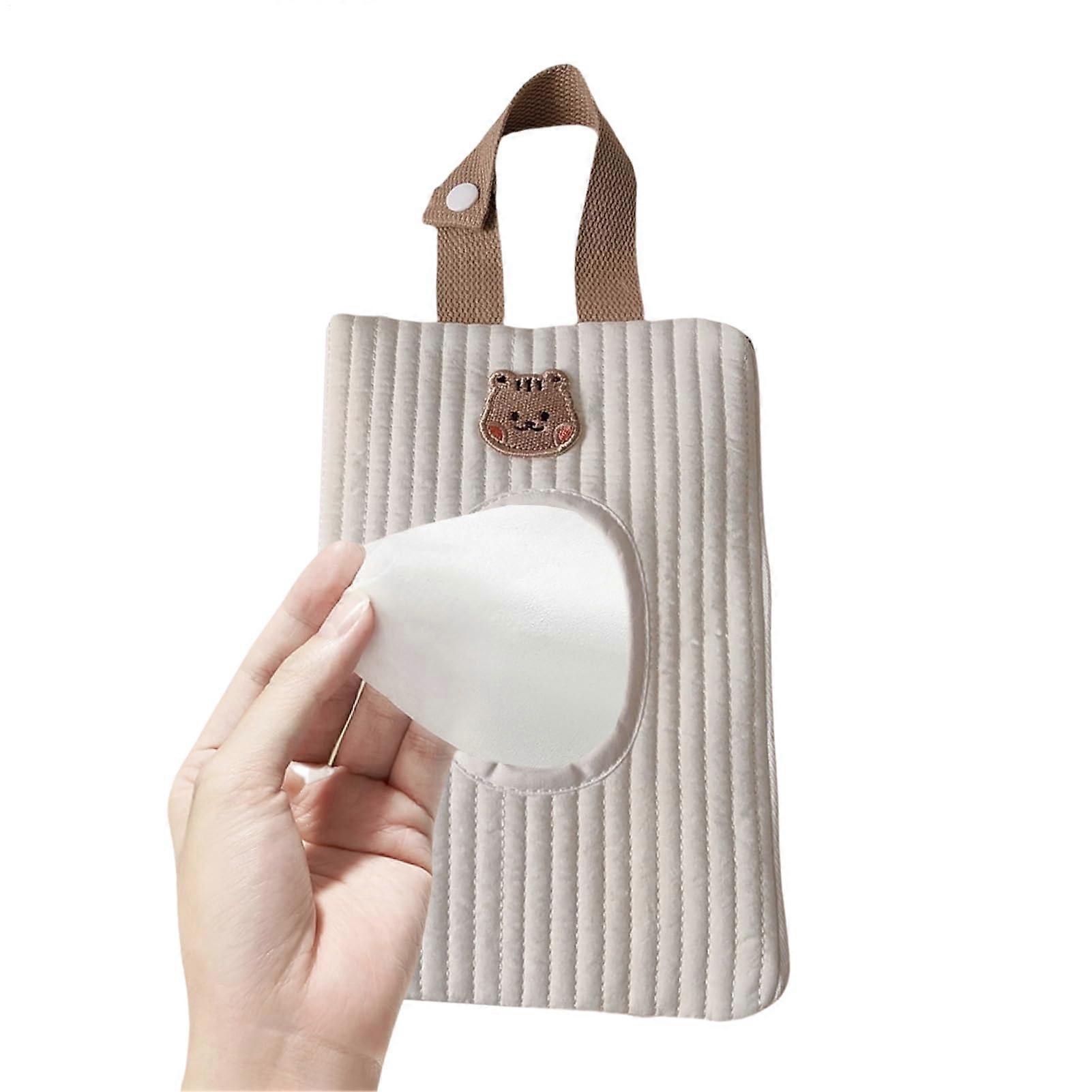 Travel Wipes Case with Quick Access Design and Strap, Refillable Wet Wipe Pouch for Stroller, Camping