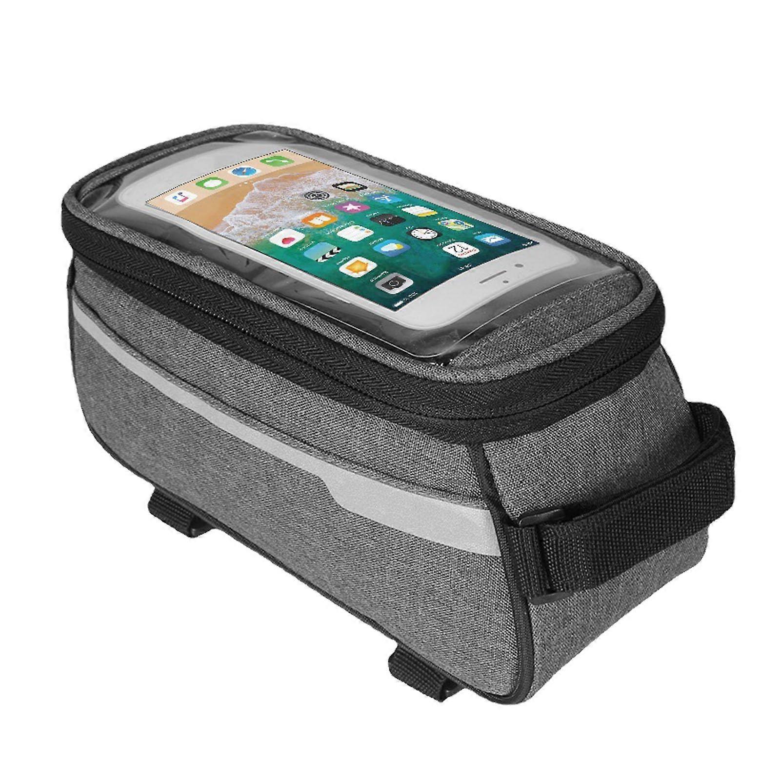 Waterproof Bike Frame Bag with Large Capacity Bicycle Handlebar Storage and Durable Polyester