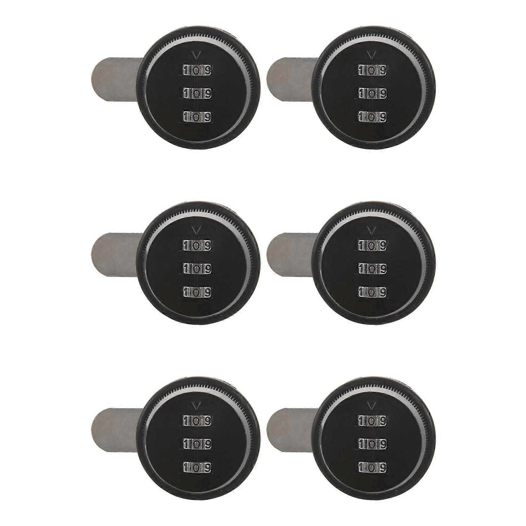 6X Alloy Code Combination Cam Lock Keyless Post Mail Box Cabinet RV 3 Dial Black