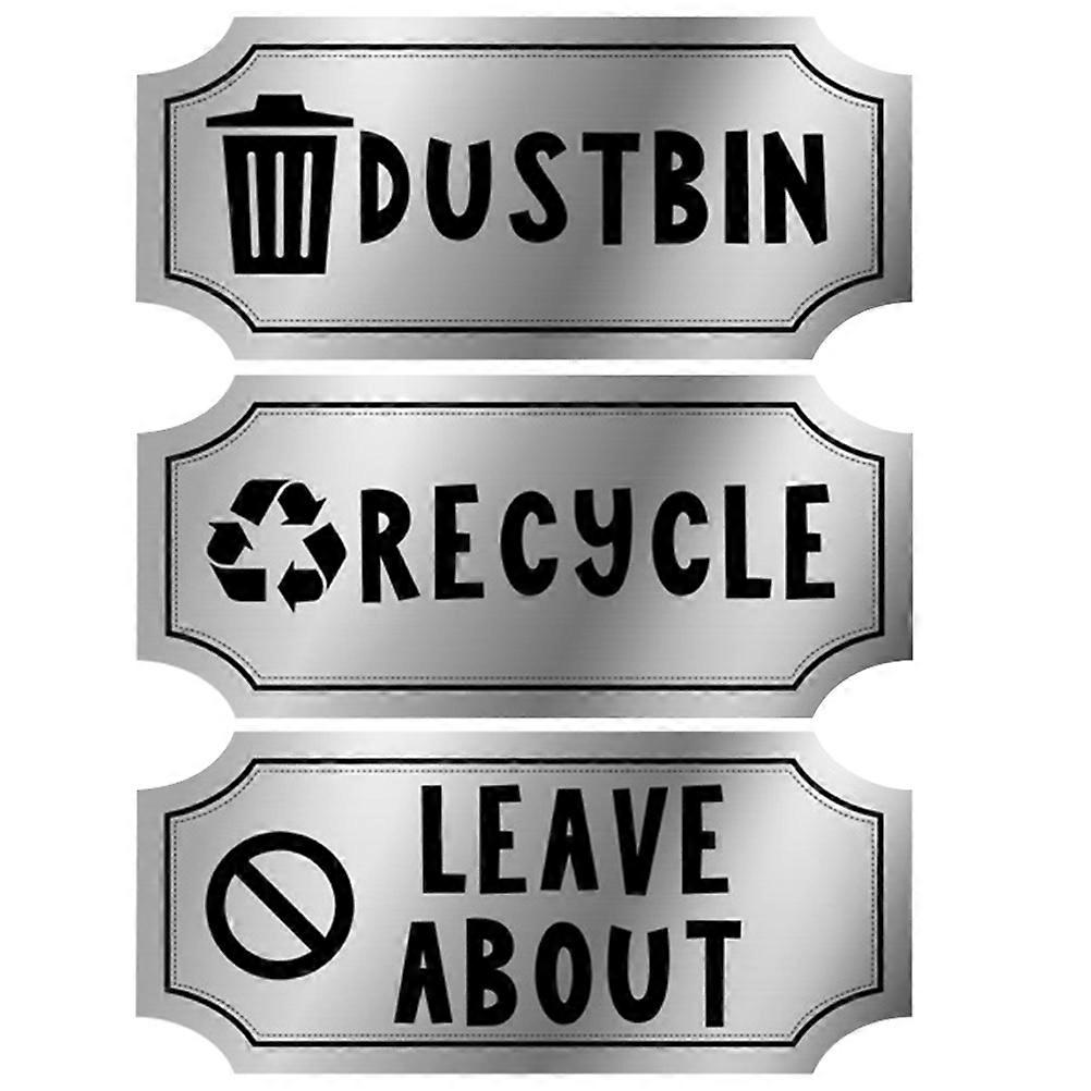 Wall Trash Bin Decals Dustbin Stickers for Organization 1Set PVC