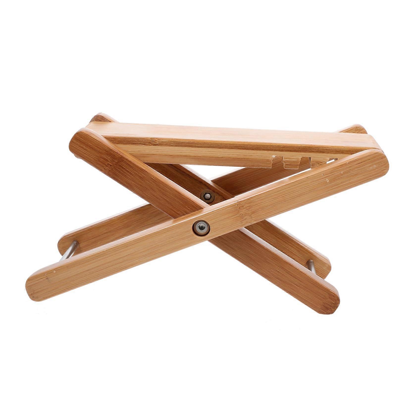 Bamboo Foldable Guitar Footstool with NonSlip Support for Practice and Performance