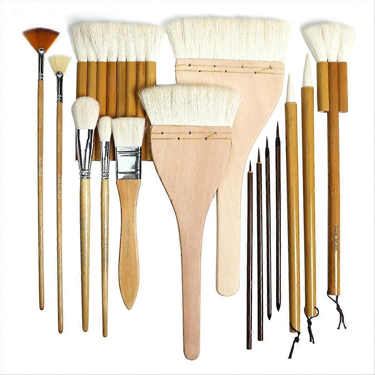 Pottery Brushes for Glazing,15 Pcs Ceramic Brushes Set