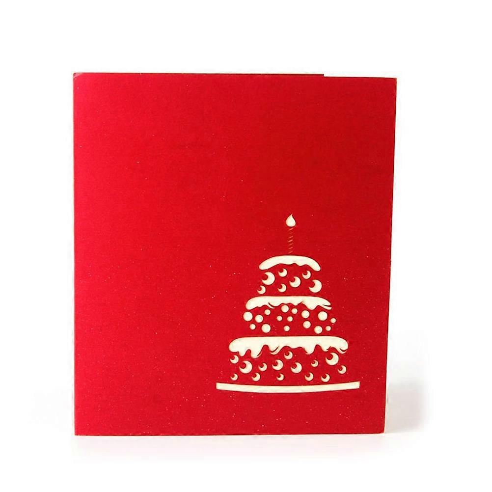 Creative 3D Up Birthday Greeting for Red Paper
