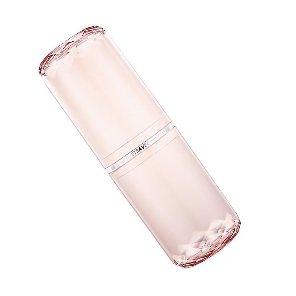 Travel Toothbrush Case Transparent Toothpaste Cup for Storage Use 2Pcs Pink