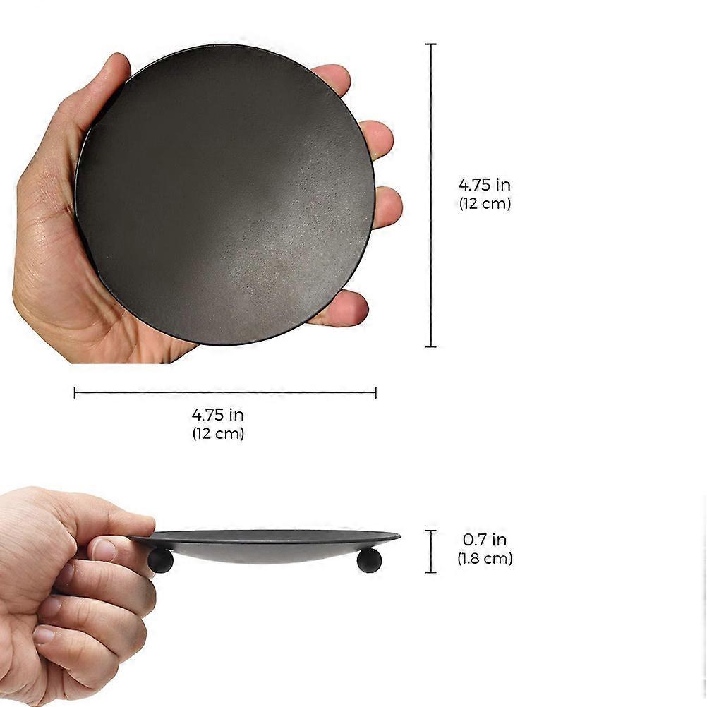 Creative Iron Candlestick Tray Candlestick for Party Use 2Pcs Pack