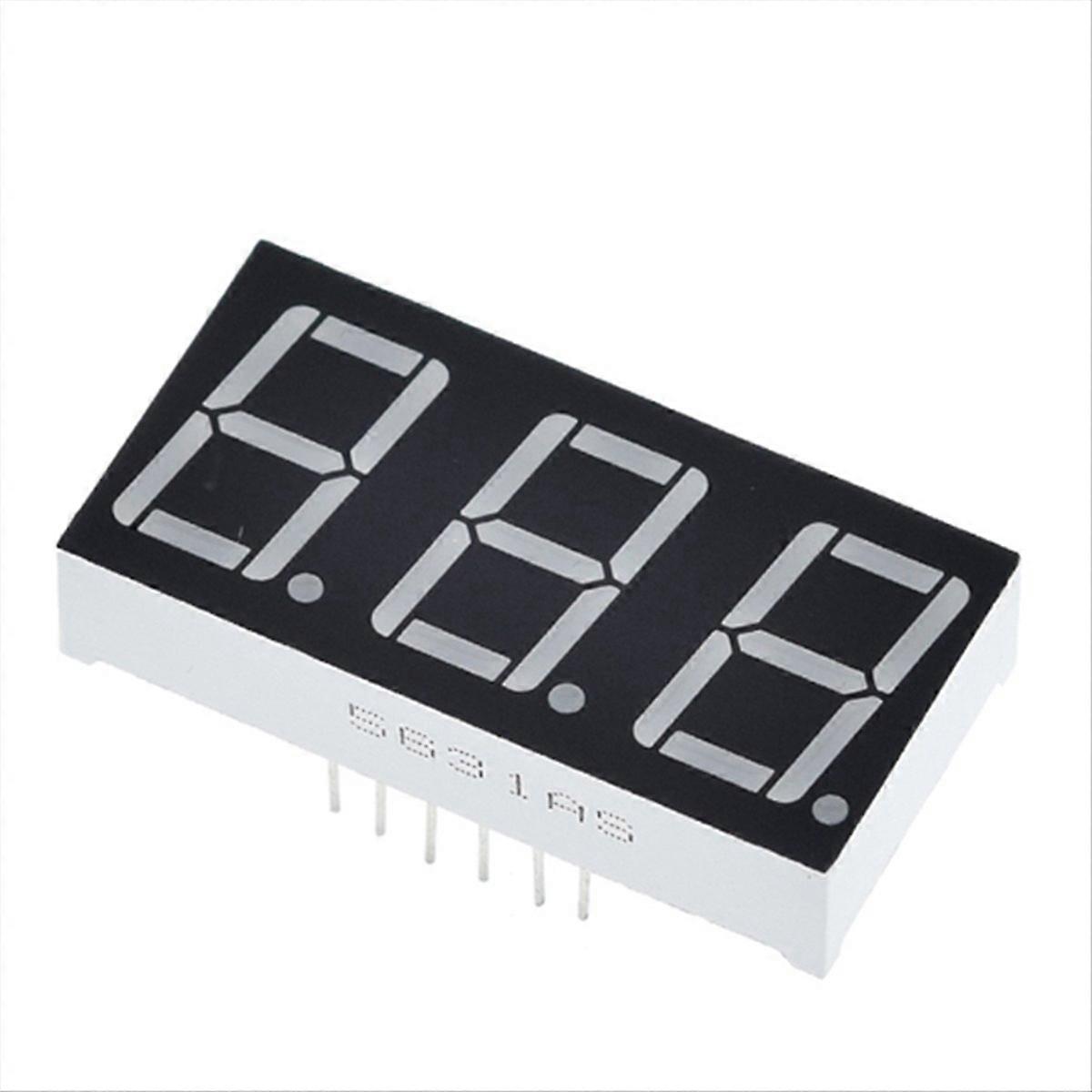 0.56 Inch LED Display 7 Segment 3 Bit Digit Tube, Red Common Cathode