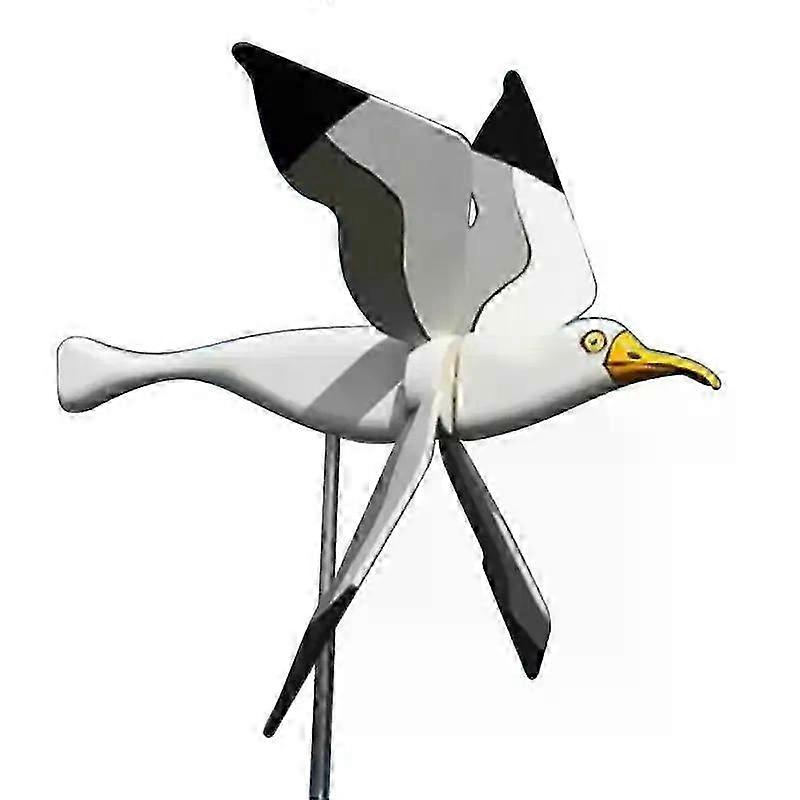 Unique Seagull Windmill Crafted Decor for Outdoor Display