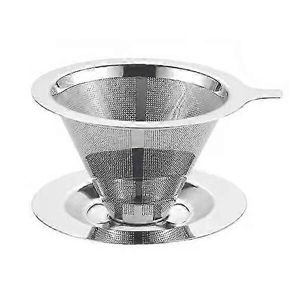 Coffee filter, one filter and one base, suitable for multiple cups, portable and practical