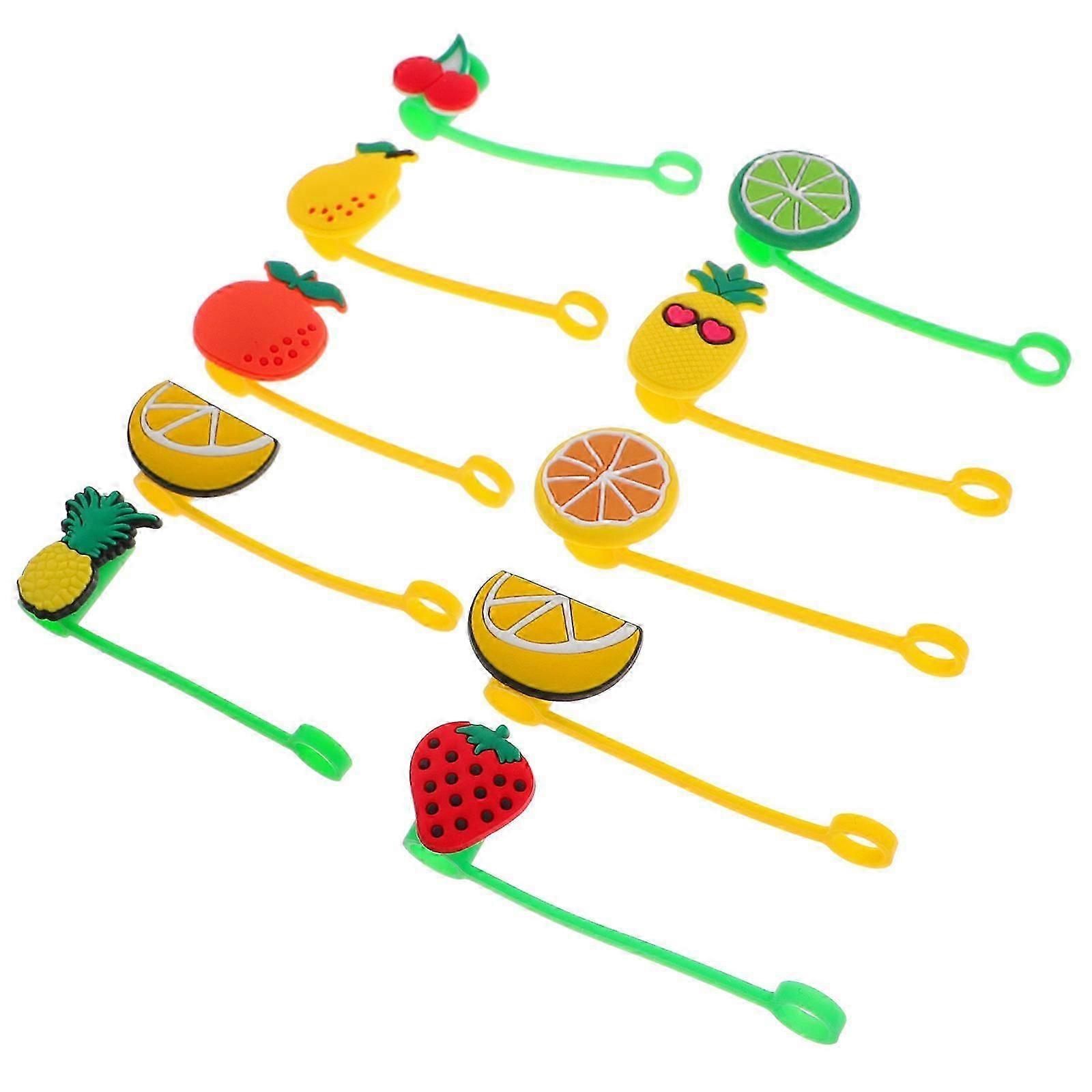 Drinking Straw Cover Silicone Straw Tip Covers for 10Pcs Assorted