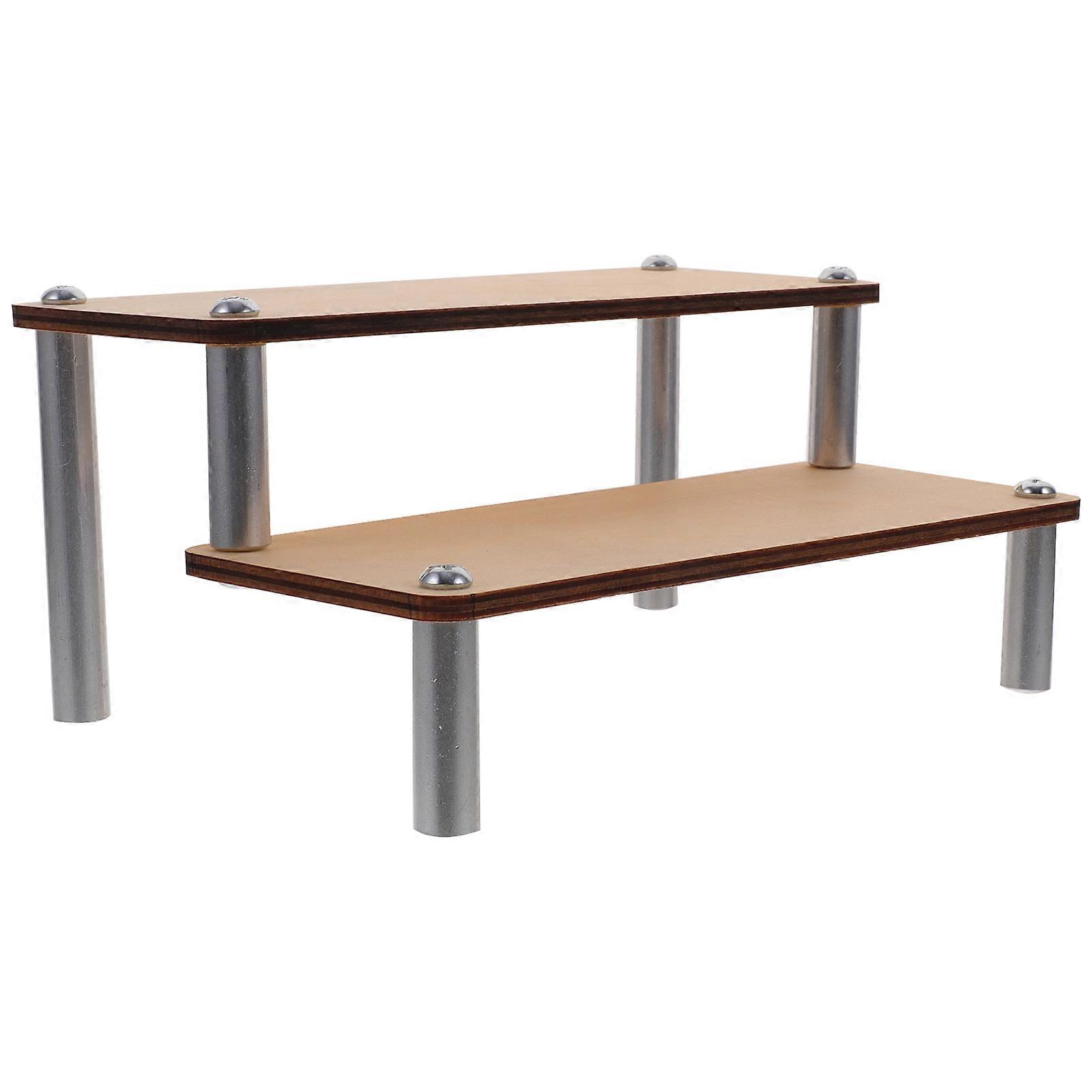 Wooden Riser Display Stand for Organizing Collection Models 4Pcs Set