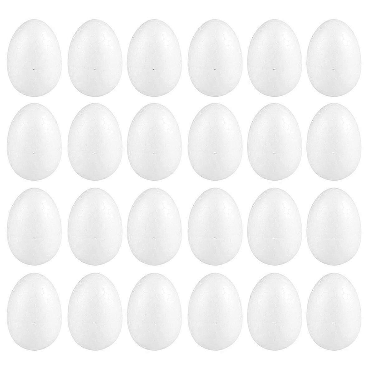 Easter Egg Foam Painting DIY Egg for Craft Project 40Pcs White Solid Eggs