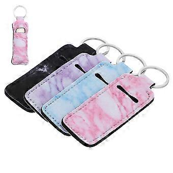 4Pcs Lipstick Holder Key Chain Portable Lip Gloss Balm Case Bag Keyring Lipstick Sleeve Holder