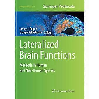 Lateralized brain functions methods in human and non-human species