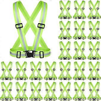 Reflective Vest Running Vest Reflective Running Vest with Safety Straps High Visibility Construction Vest for Man Women Safety Vest for Night Cycling 
