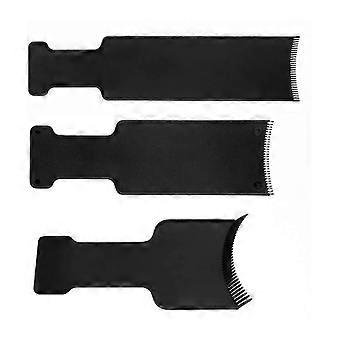 3 Pcs Balayage Board With Teeth Highlighting Board Hair Dye Paddle Highlighting Brush