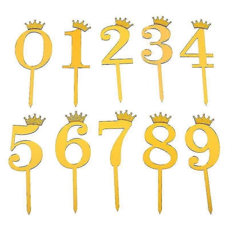10pcs cake decorations , Number Cake Topper