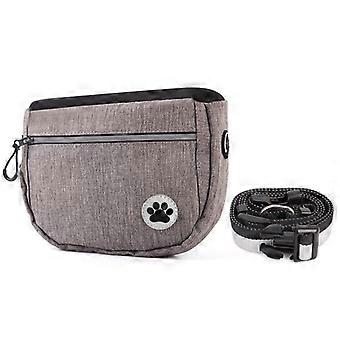 Reflective Dog Treat Training Pouch Bag with Double-Ended Traction - Large Capacity Snack Bag for Convenient Training
